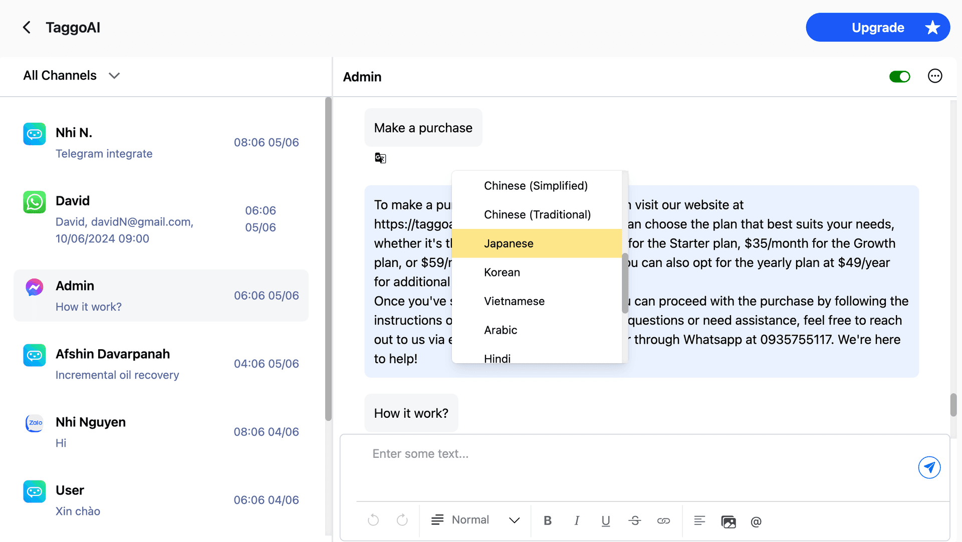 TaggoAI Chatbot for Health Care