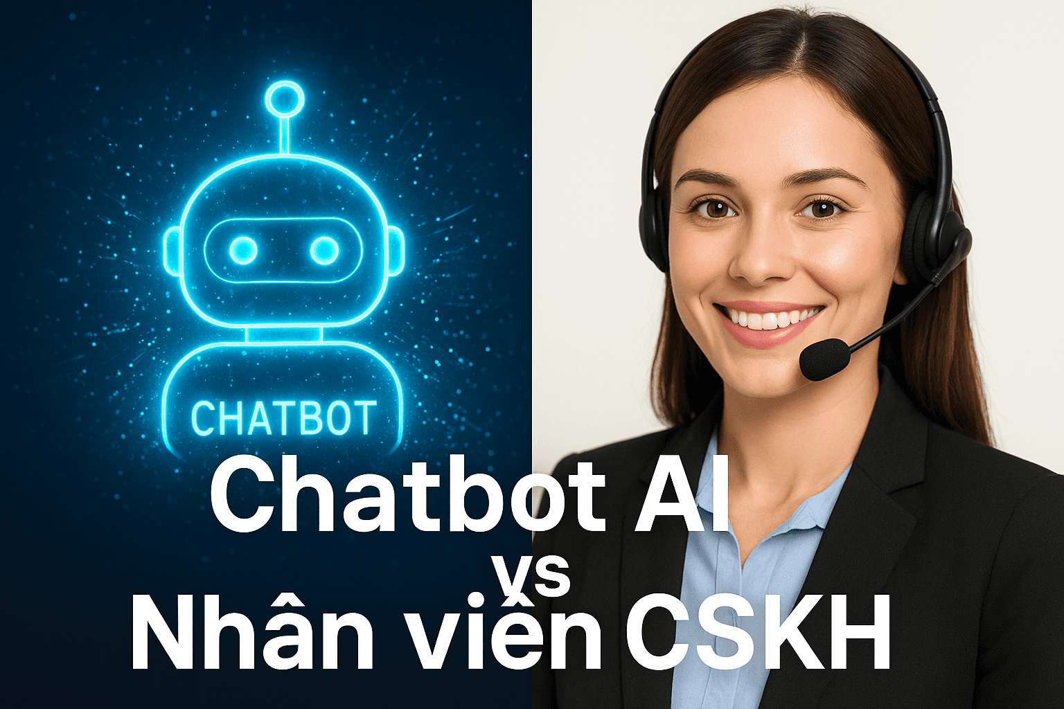 Chatbot AI và nhân viên CSKH truyền thống
