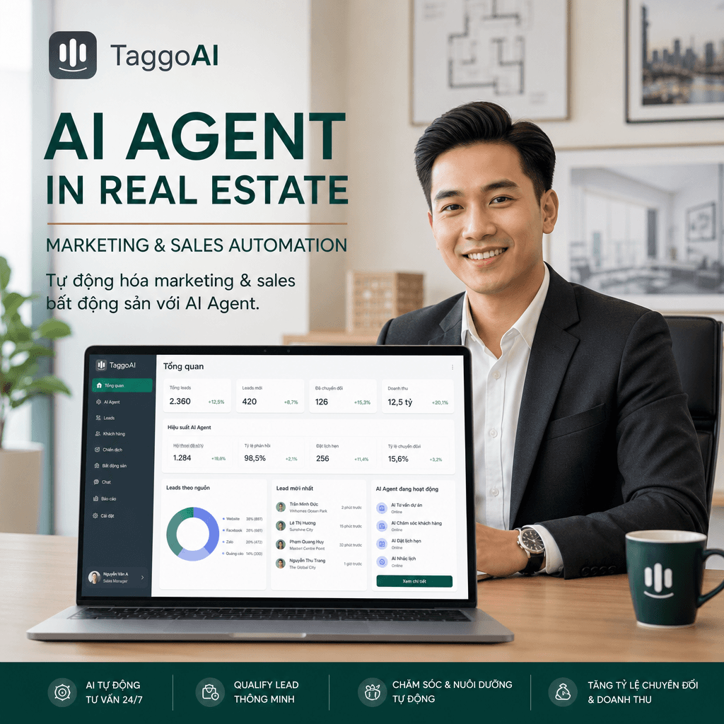 AI Agent trong BĐS: 5 Kịch Bản Marketing & Sales Tăng Doanh Số Không Thể Bỏ Qua