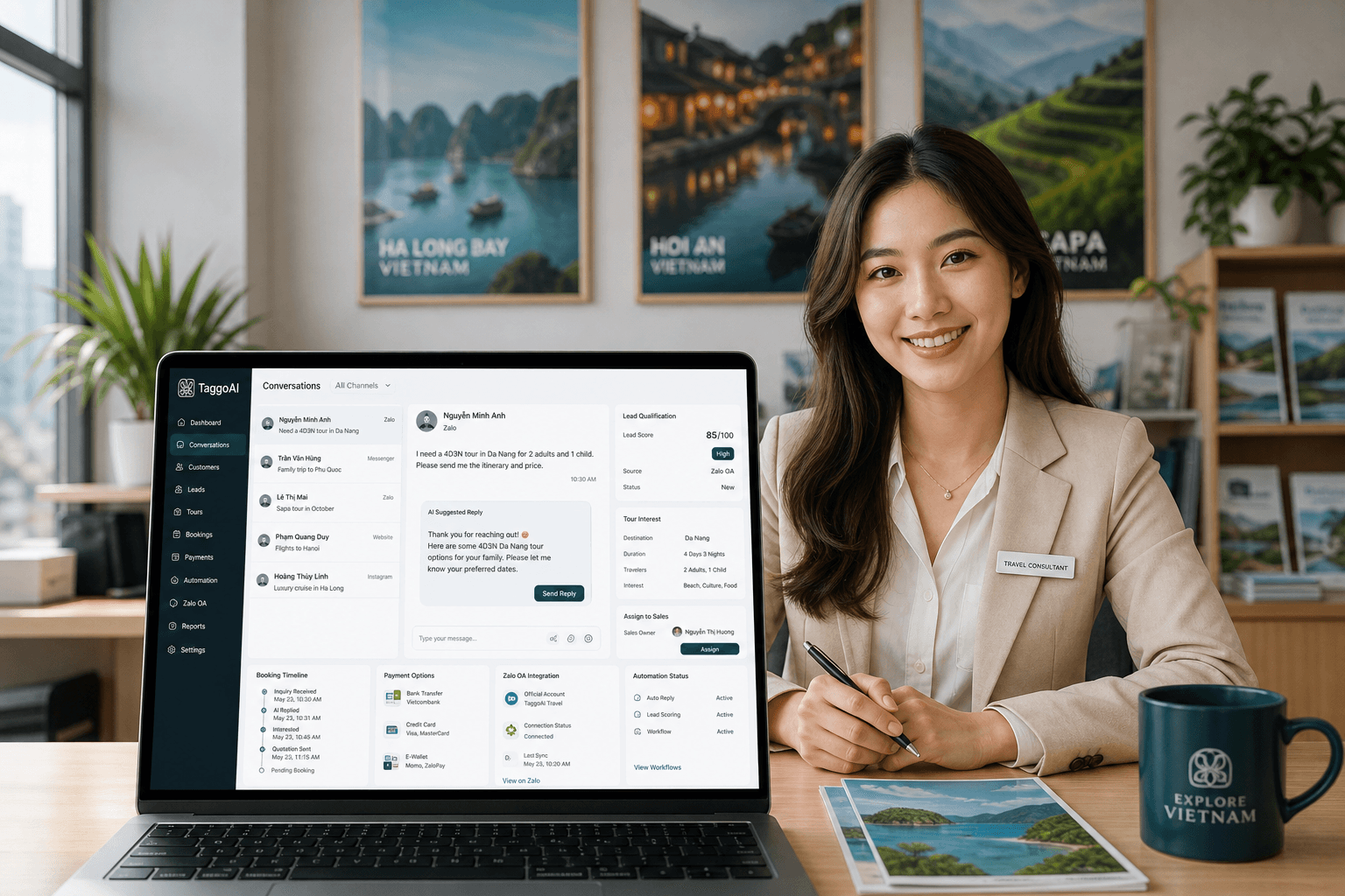 Làm thế nào AI giúp công ty du lịch tăng booking mà không tăng nhân sự?